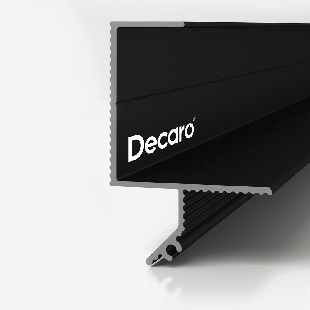 Профиль алюминиевый теневой Decaro D005.2A Black Черный 2000×30×44 Профиль алюминиевый теневой Decaro D005.2A Black Черный 2000×30×44
